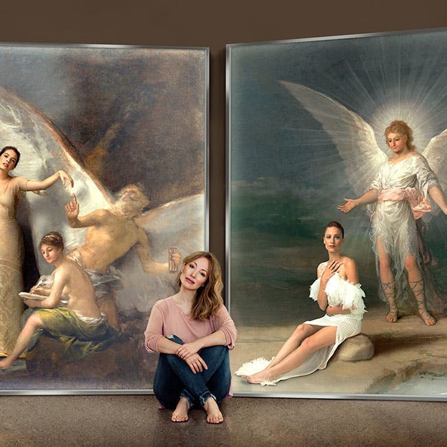 person human art painting angel archangel