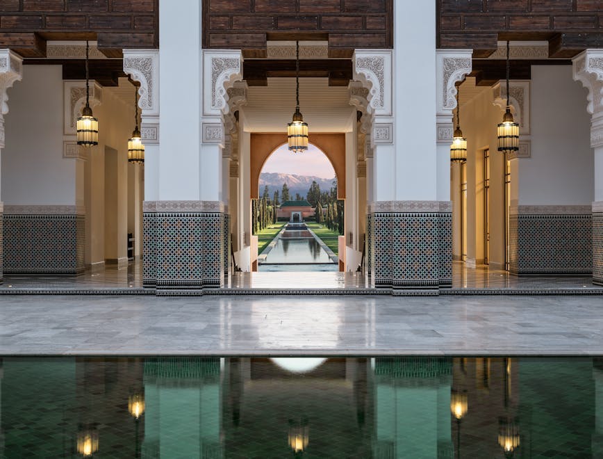 alan keohane morocco oberoi marrakech hotel flooring floor corridor building architecture