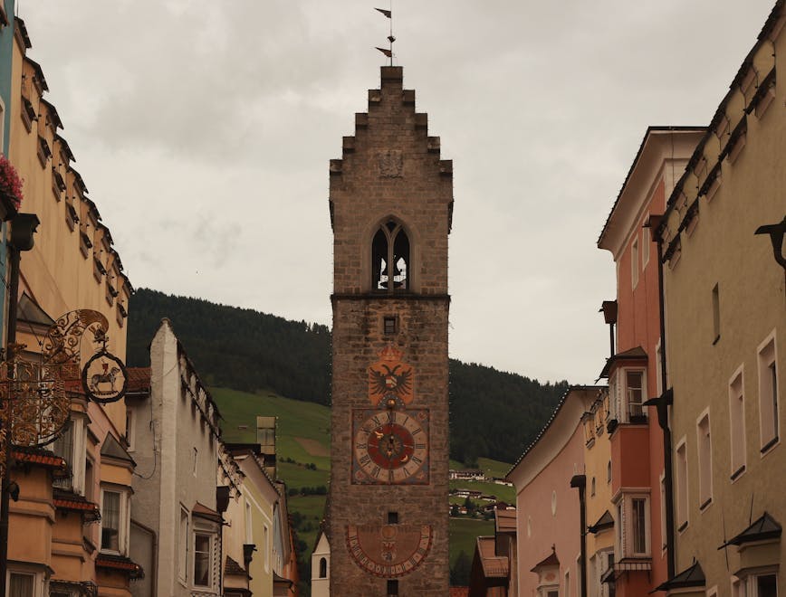 architecture building clock tower tower